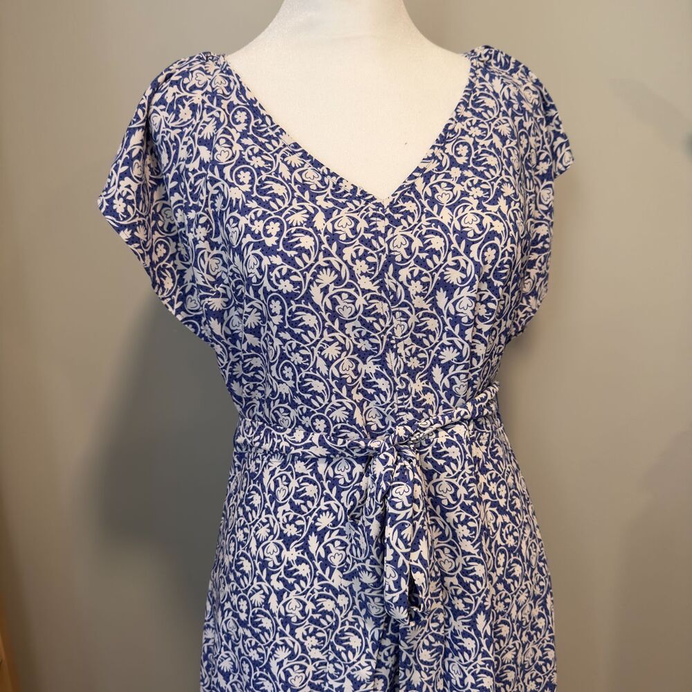 LOFT Outlet Blue & White Floral Midi/Maxi Dress – Size 6 - Picture 3 of 5